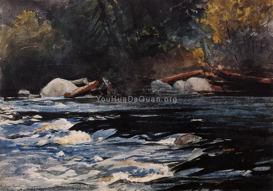 The Rapids, Husdon River, Adirondacks - 温斯洛·荷默